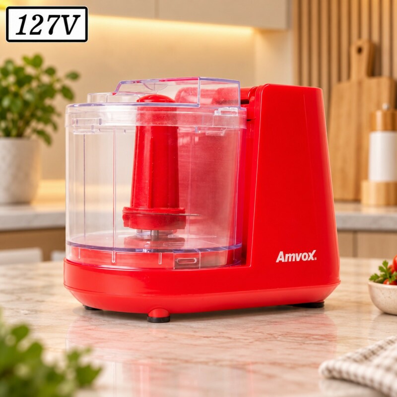 Miniprocessador Amvox Apr 1001 100W 127V Vermelho