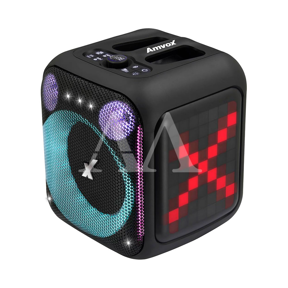 Caixa de Som Amvox Amplificadora Aca 410 Neon 410 Wats