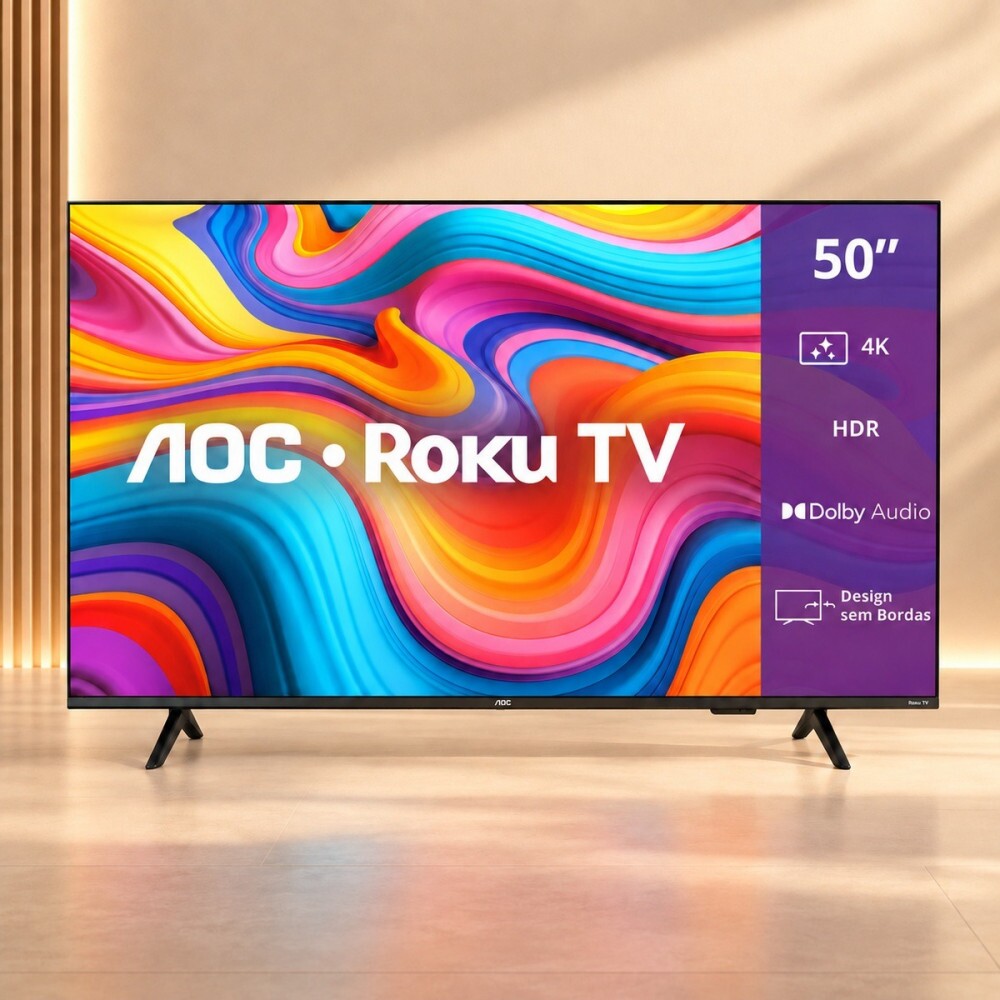 Smart Tv Aoc 50u7066/78g Dled 50" 4K Roku 4 Hdmi 1 Usb Wifi Integrado