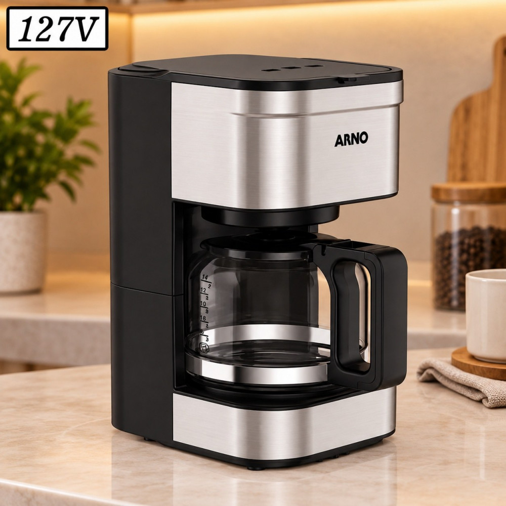 Cafeteira Arno Filtro Preferita Cfpf 550W 127V Inox