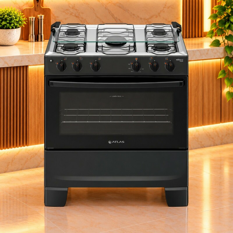 Fogao 5B Atlas Monaco Plus Preto 25