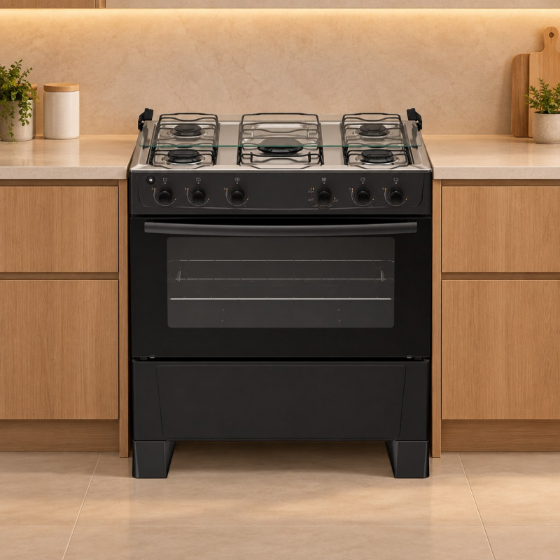 Fogao 5B Atlas Milao Plus Preto 25