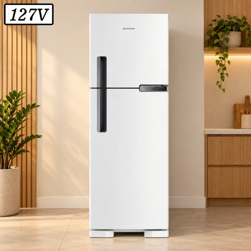 Refrigerador Brastemp Domest Brm44 Frost Free Duplex 375L 127V Branco