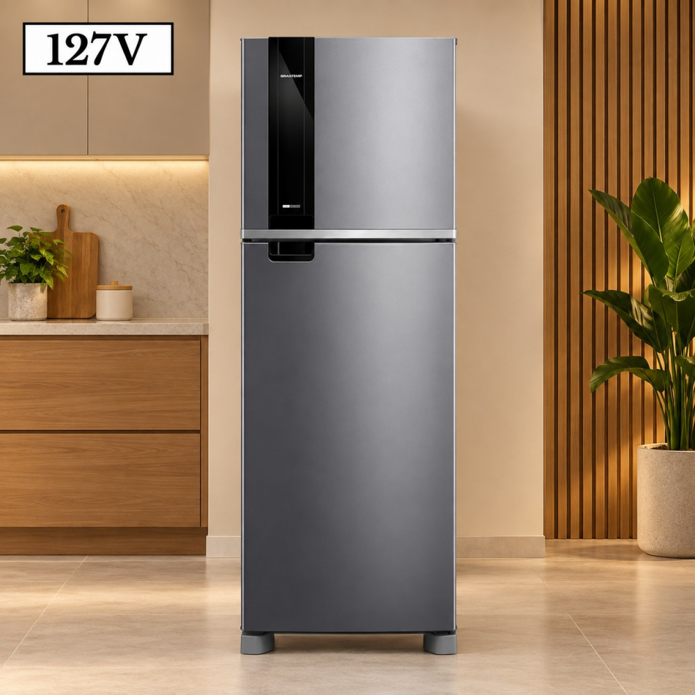 Refrigerador Brastemp Domest Brm46 Frost Free Duplex 385L 127V Inox