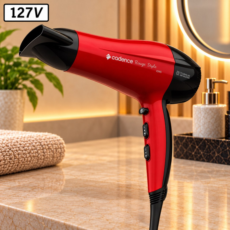 Secador de Cabelo Cadence Rouge Style 127V Vermelho