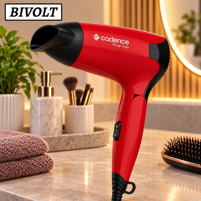 Secador de Cabelo Cadence Rouge Style Bivolt Vermelho