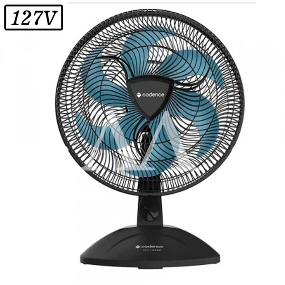 Ventilador Cadence Eros Turbo 40CM 6 Pas 3 Vel 127V Preto / Azul