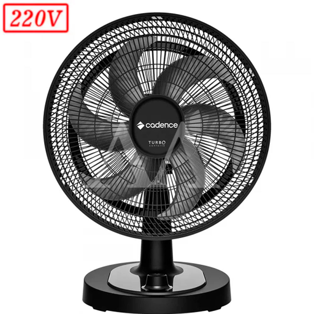 Ventilador Cadence Turbo Conforto 42CM 6 Pas 3 Vel 220V Preto