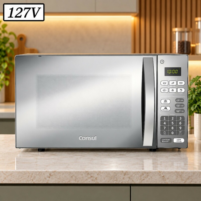 Forno Microondas Consul 20L 127V Cinza Espelhado