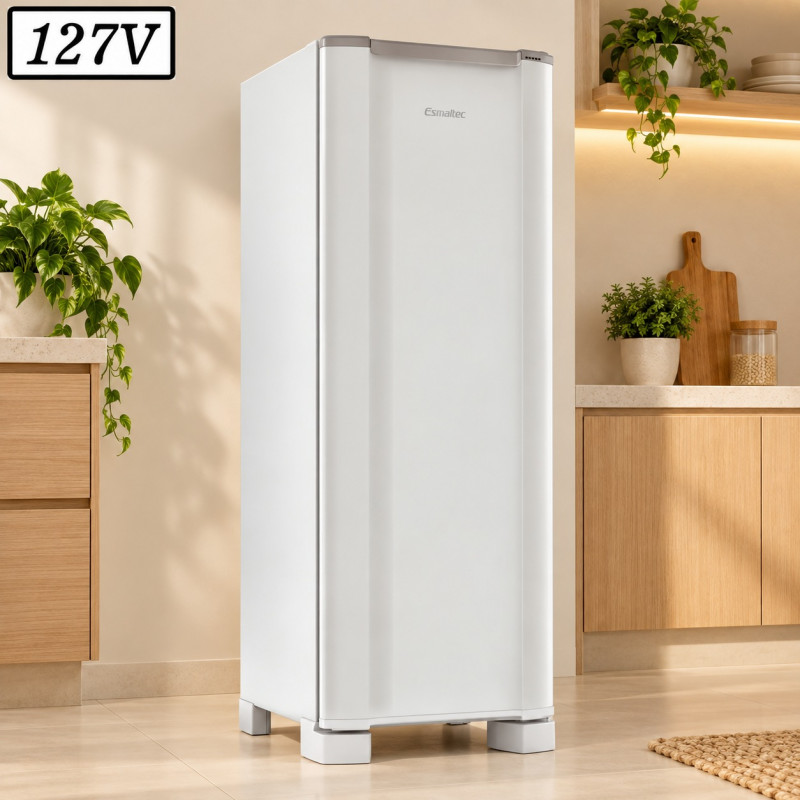 Refrigerador Esmaltec Roc35 Degelo Manual Simples 259L 127V Branco