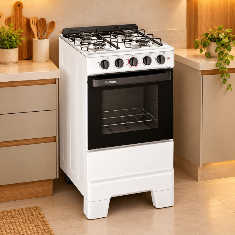 Fogao 4B Esmaltec Ideal Pop 4120 Branco