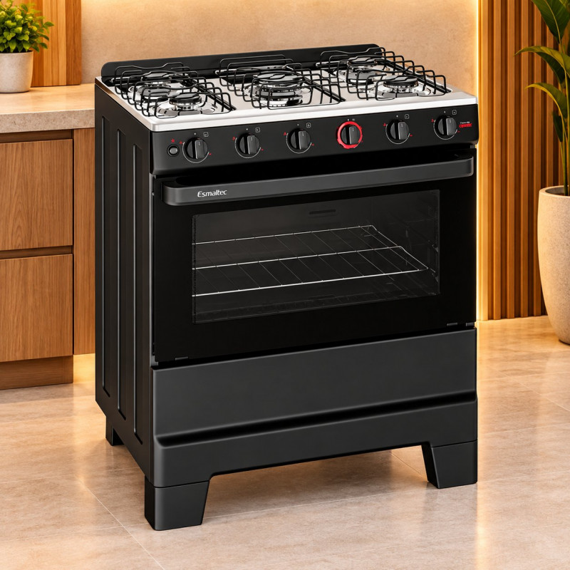 Fogao 5B Esmaltec Ideal Super 5121 Preto