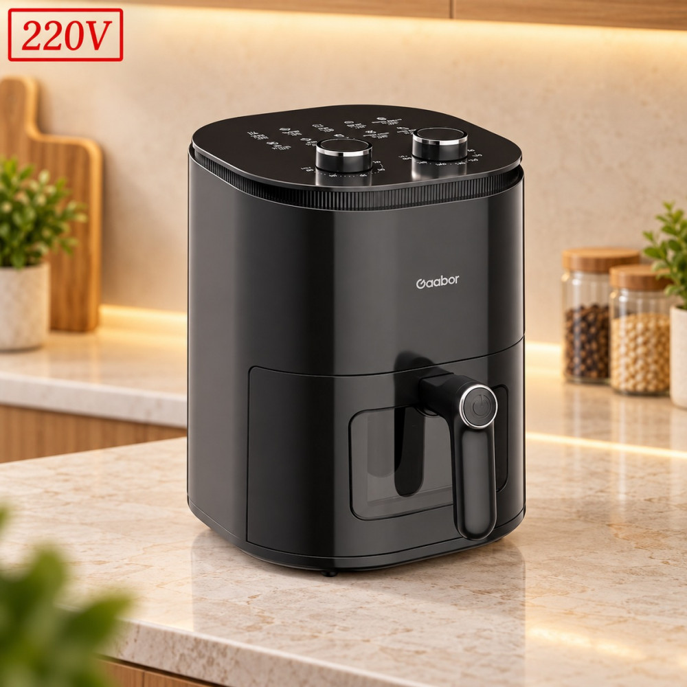 Fritadeira 4,2L Gaabor Air Fryer Duo Analogica Af-45m02a 220V Preto