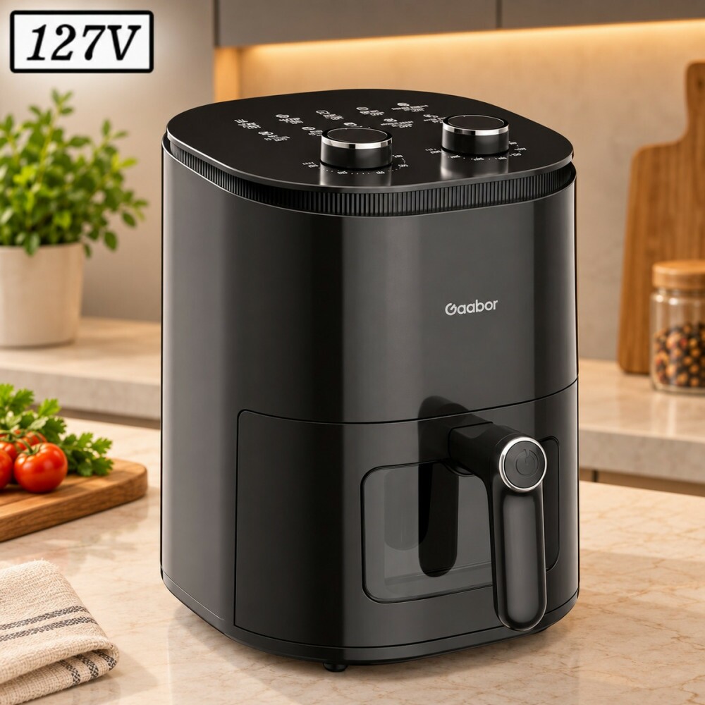 Fritadeira 4,2L Gaabor Air Fryer Duo Analogica Af-45m02as 127V Preto