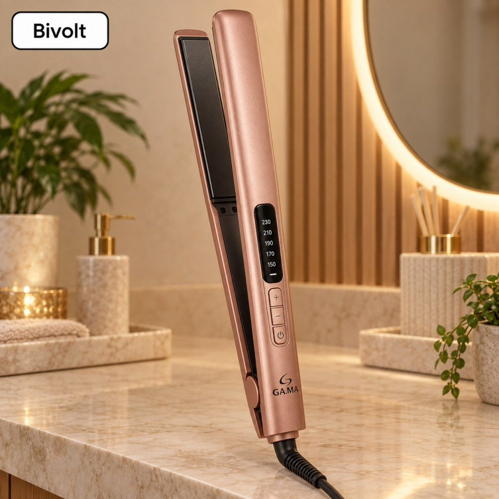 Prancha Gama Elegance Led Marula Bivolt