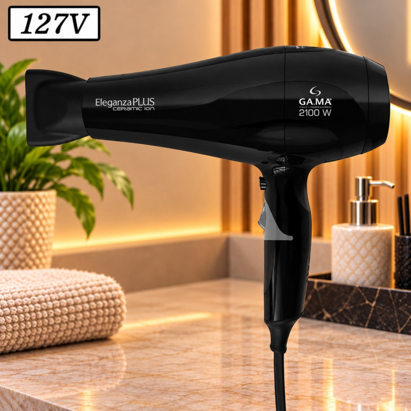 Secador de Cabelo Gama Eleganza Plus Ceramic Ion 2100W 127V