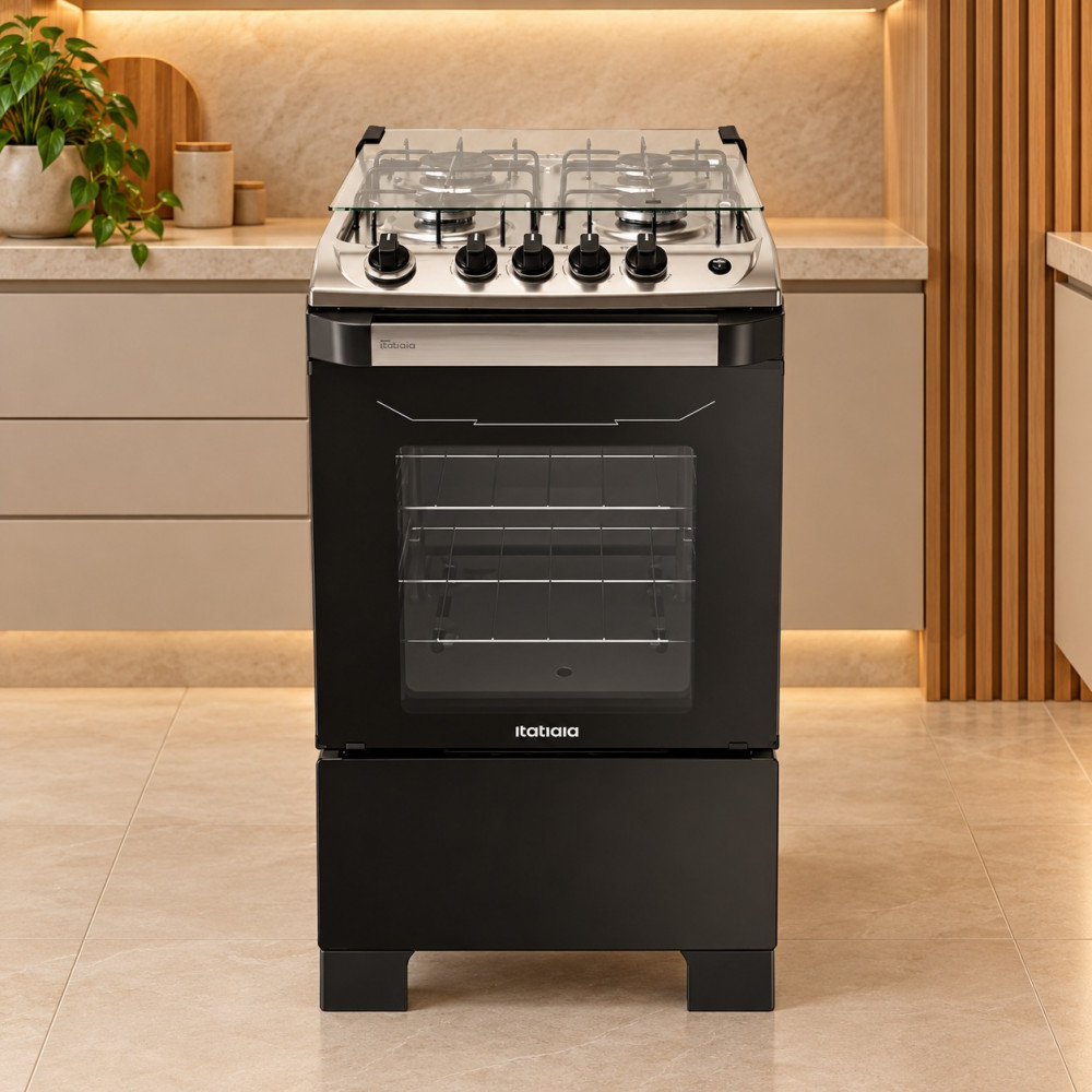 Fogao 4B Itatiaia New Dream Automatico Preto