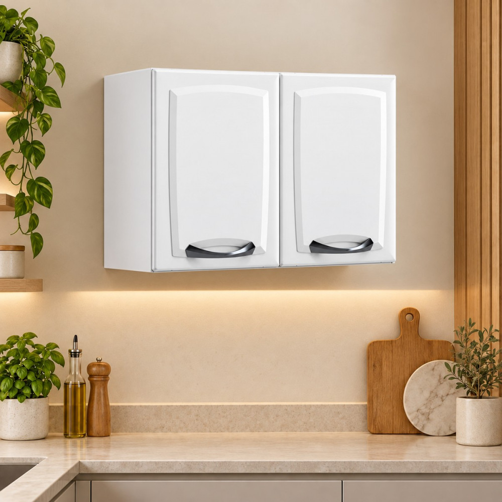 Armário Itatiaia 2 Portas Abrir New Premium 80CM Branco 1854