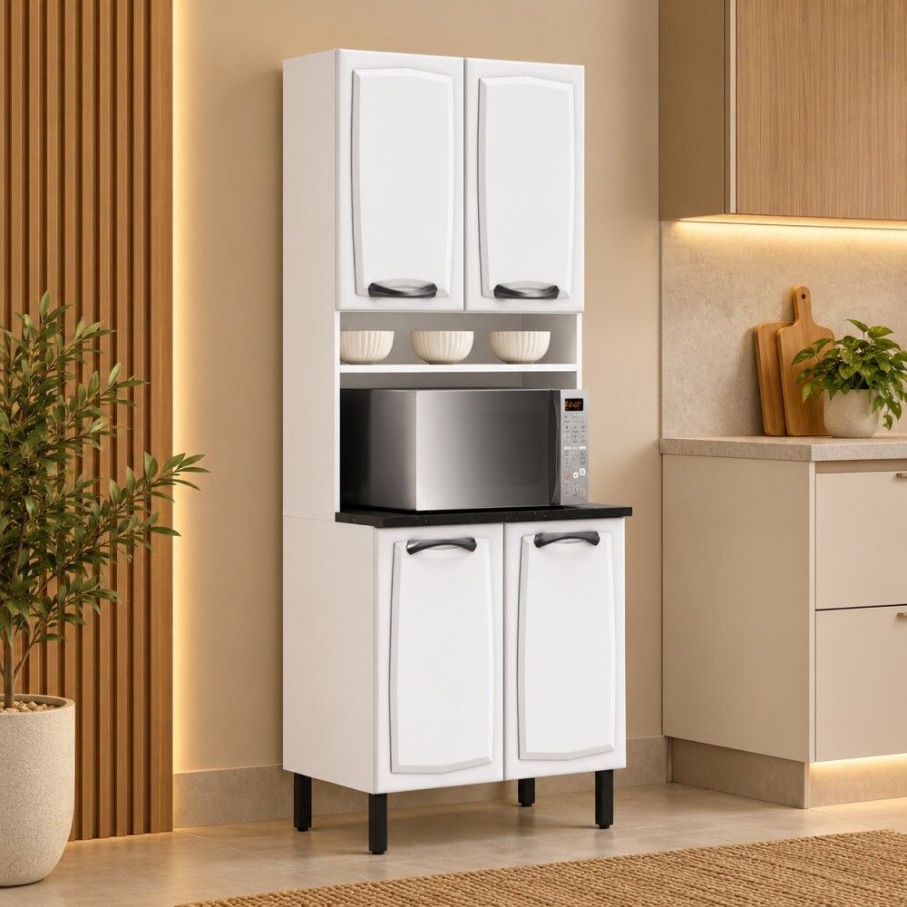 Paneleiro Itatiaia 4 Portas P/Micro New Premium 80CM Branco 1923
