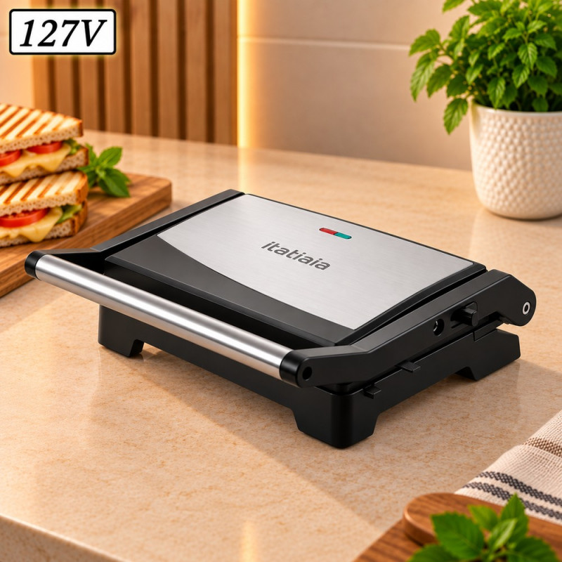 Grill Itatiaia Essencial 1000W 127V Inox/Preto