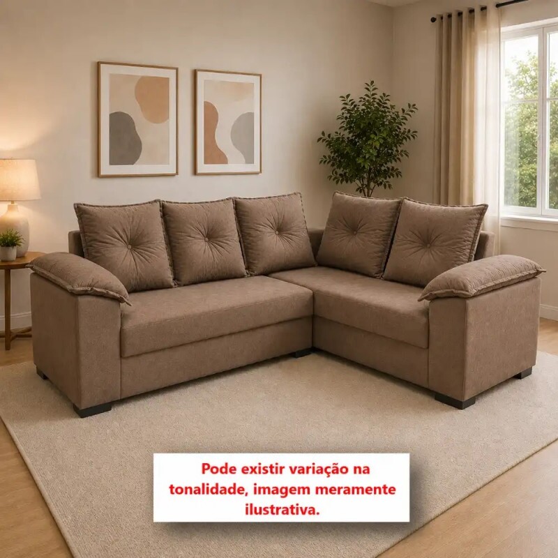 Estofado Lifespuma Lugares Paulinha Canto Bege