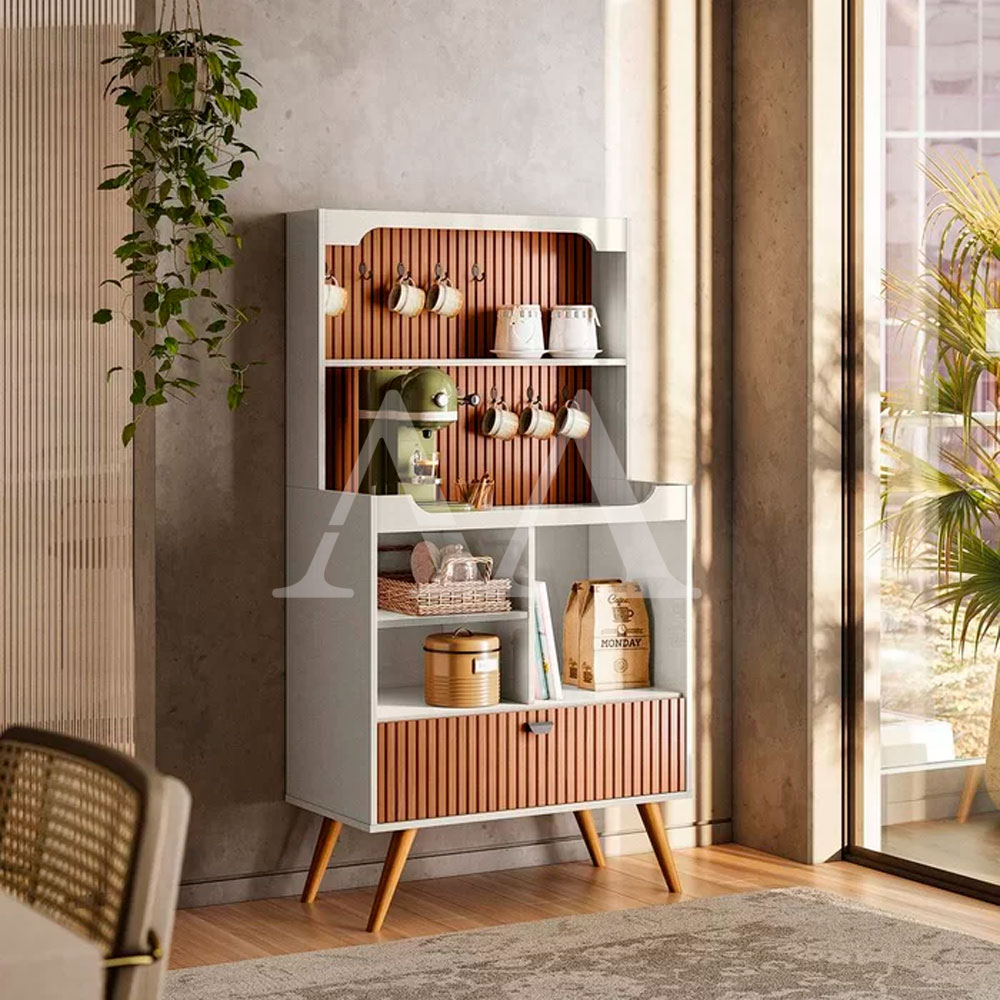 Cantinho Cafe Lukaliam Rubi Off White Perolizado/Tauari Ripado