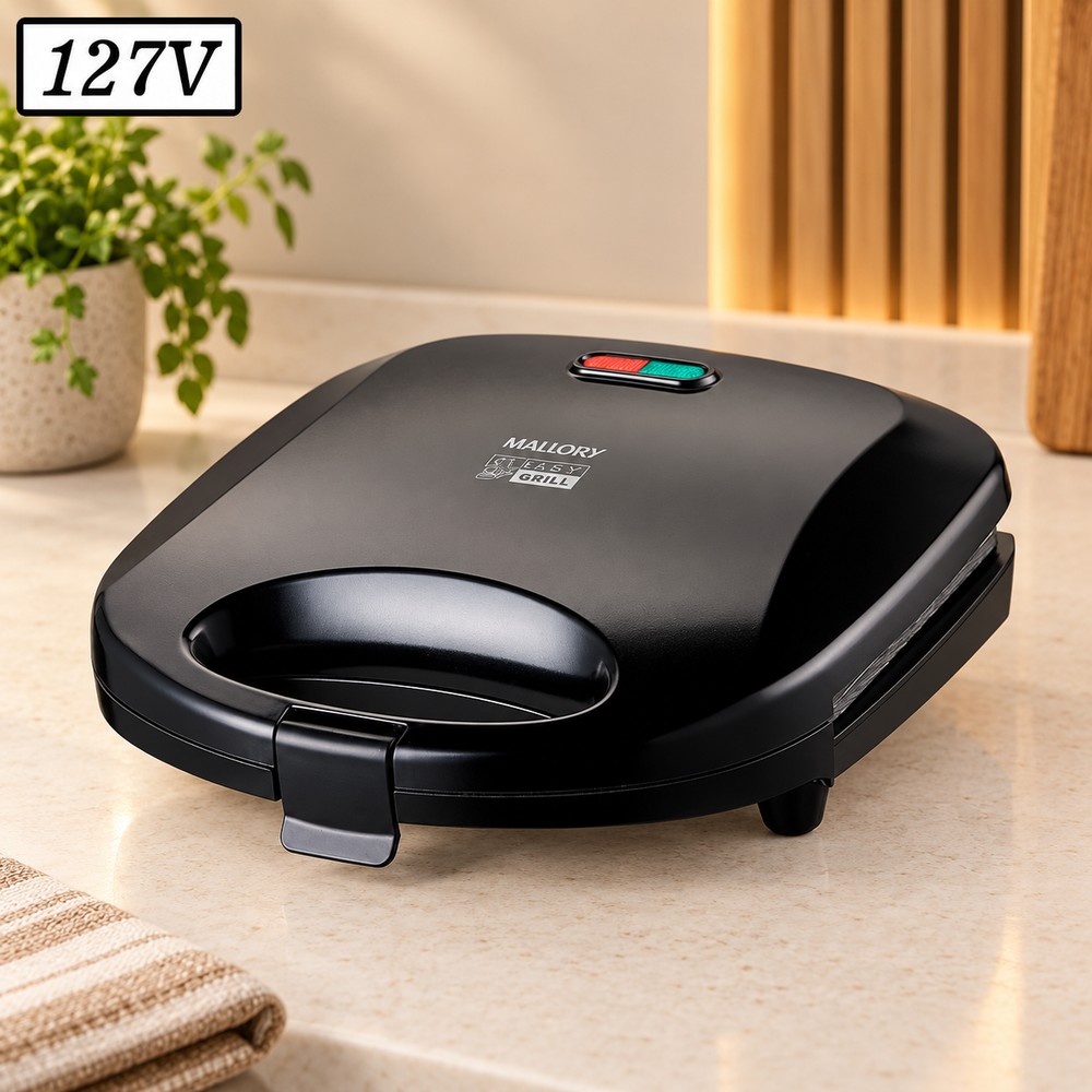 Sanduicheira Grill Mallory Classic Grill 750W 127V Preta