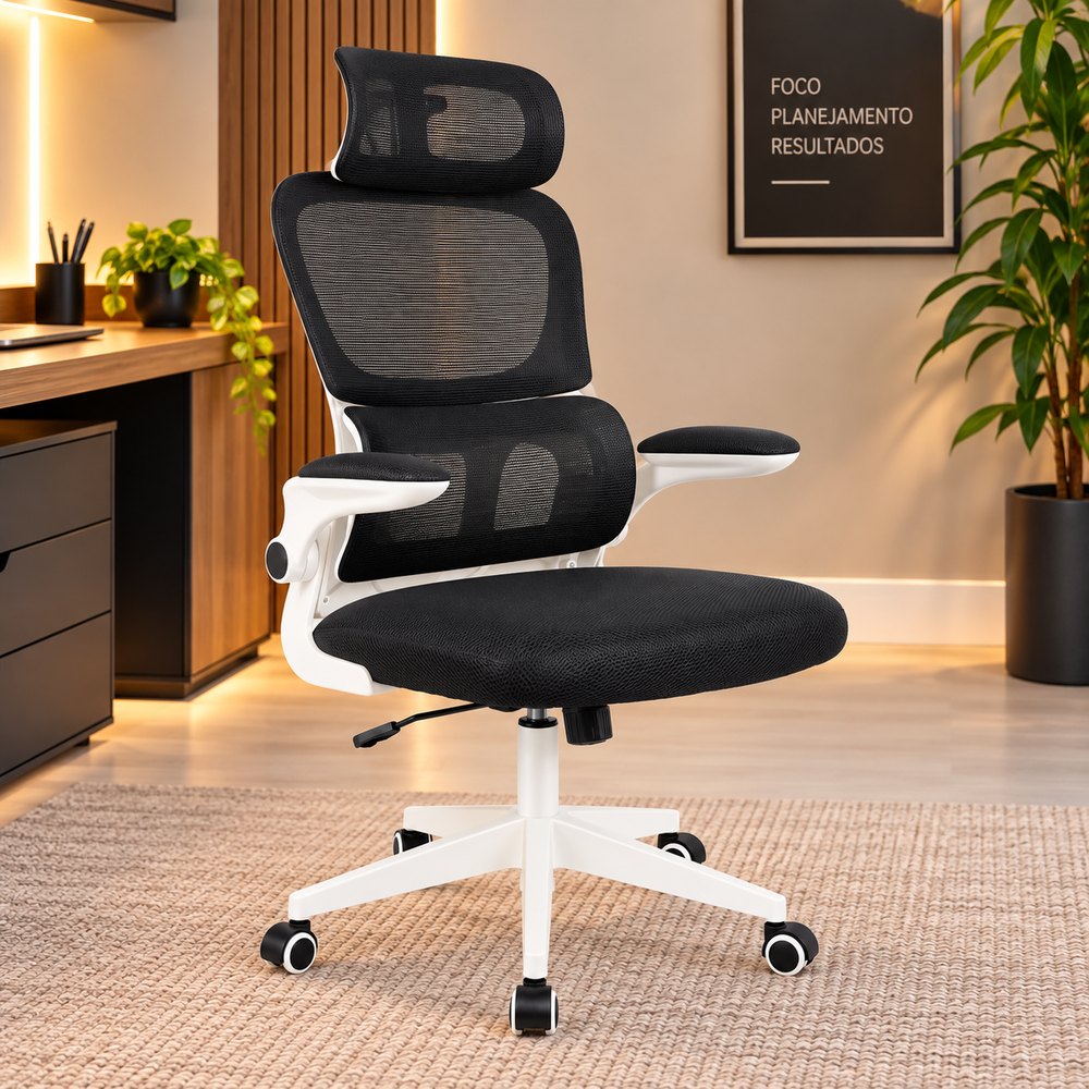 Cadeira Office Maxprint Arantes Preto/Branco