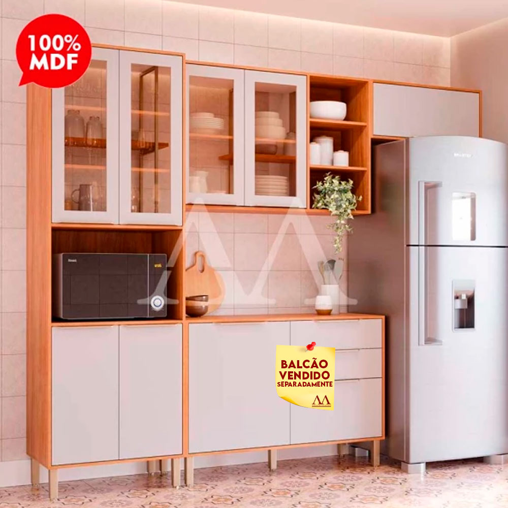 Cozinha Mgm Brilhante Cinamomo/Off White
