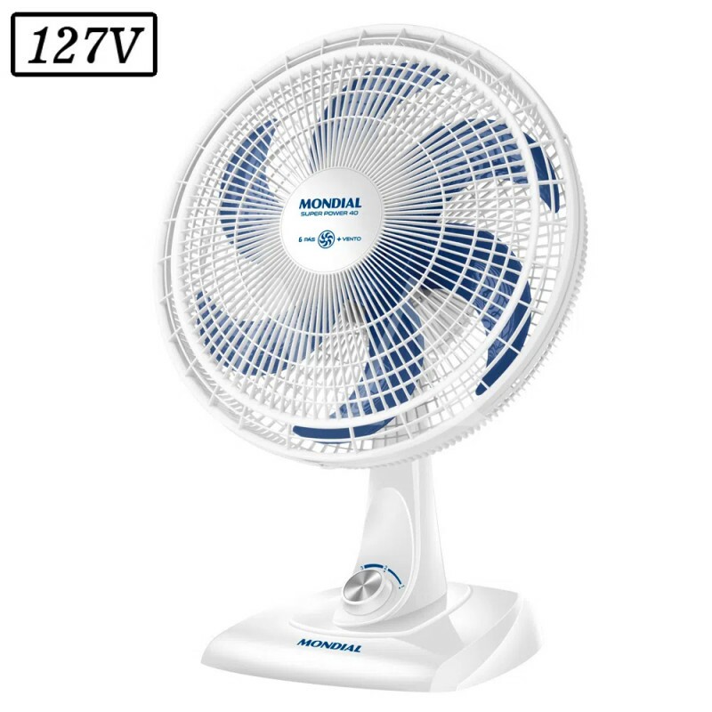 Ventilador Mondial Vsp40w Super Power 40CM 6 Pas 3 Vel 127V Branco