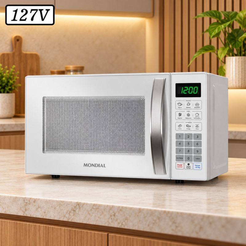 Forno Microondas Mondial 21L 127V Branco