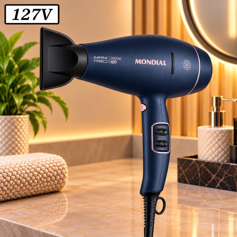 Secador de Cabelo Mondial Infrared Scp-01-ir 2000W 127V