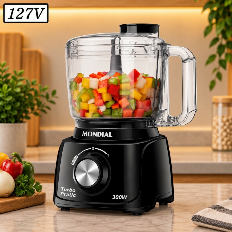 Miniprocessador Mondial Mp-16-b 300W 127V