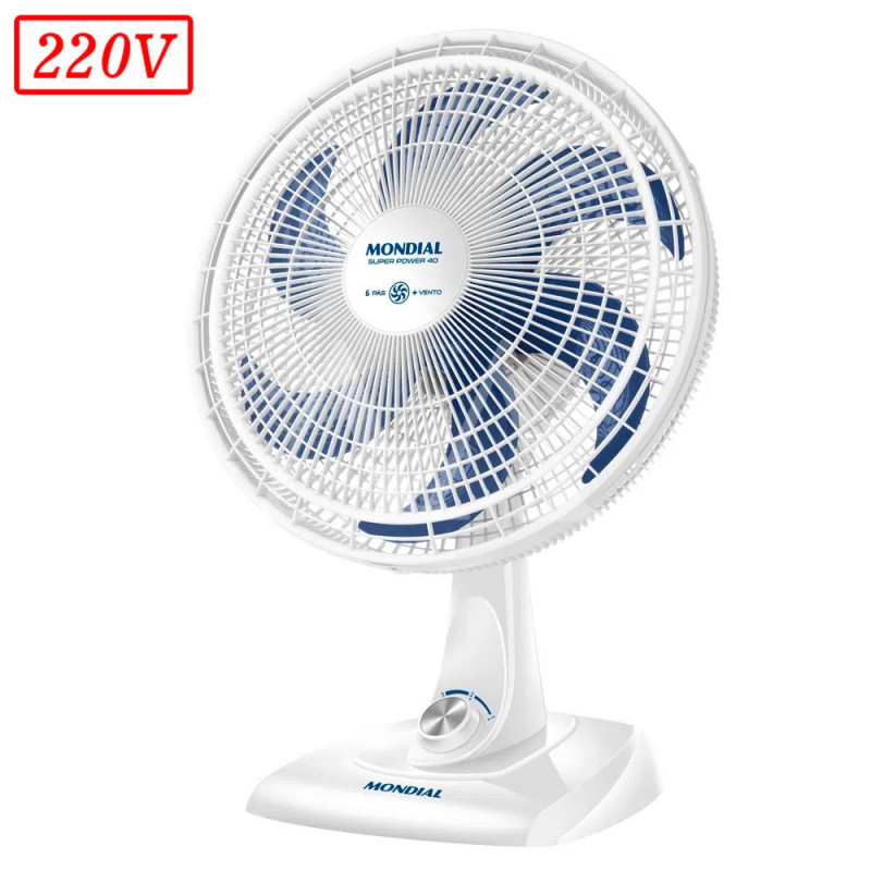 Ventilador Mondial Vsp40w Super Power 40CM 6 Pas 3 Vel 220V Branco