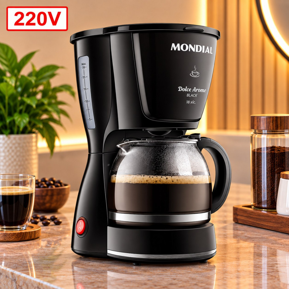 Cafeteira Mondial 550W Filtro 220V Preta