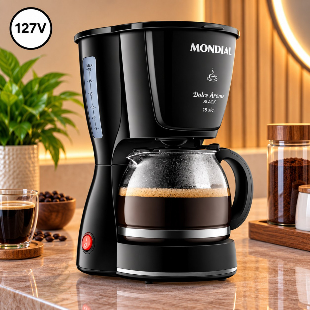 Cafeteira Mondial 550W Filtro 127V Preta