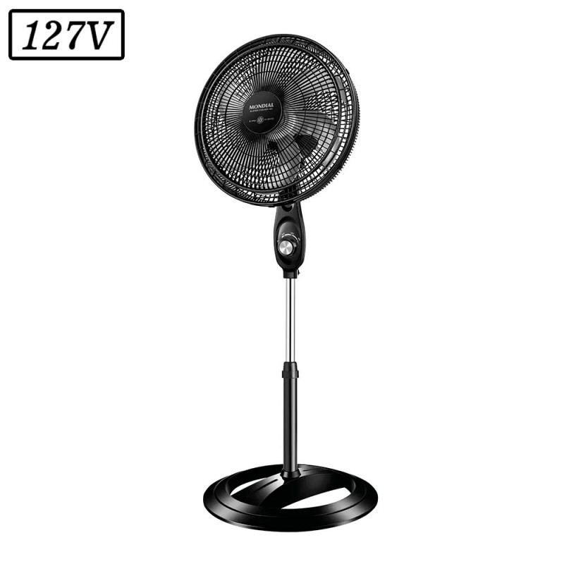 Ventilador Mondial Vsp40c-nb Super Power Coluna 40CM 6 Pas 3 Vel 127V Preto