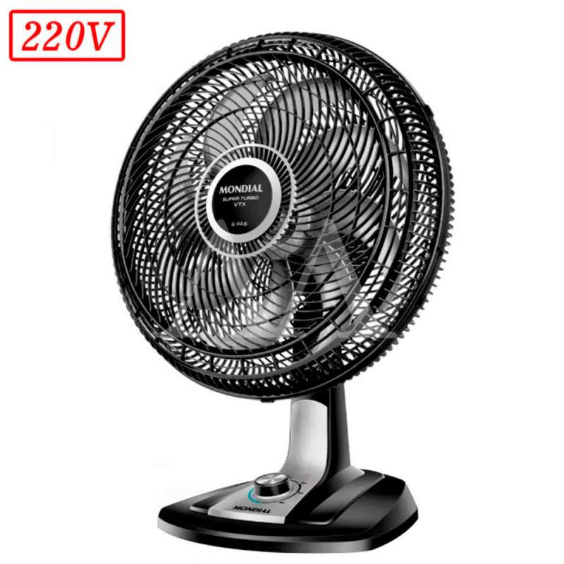 Ventilador Mondial Vtx-40-8p Super Turbo 40CM 8 Pas 3 Vel 220V Preto