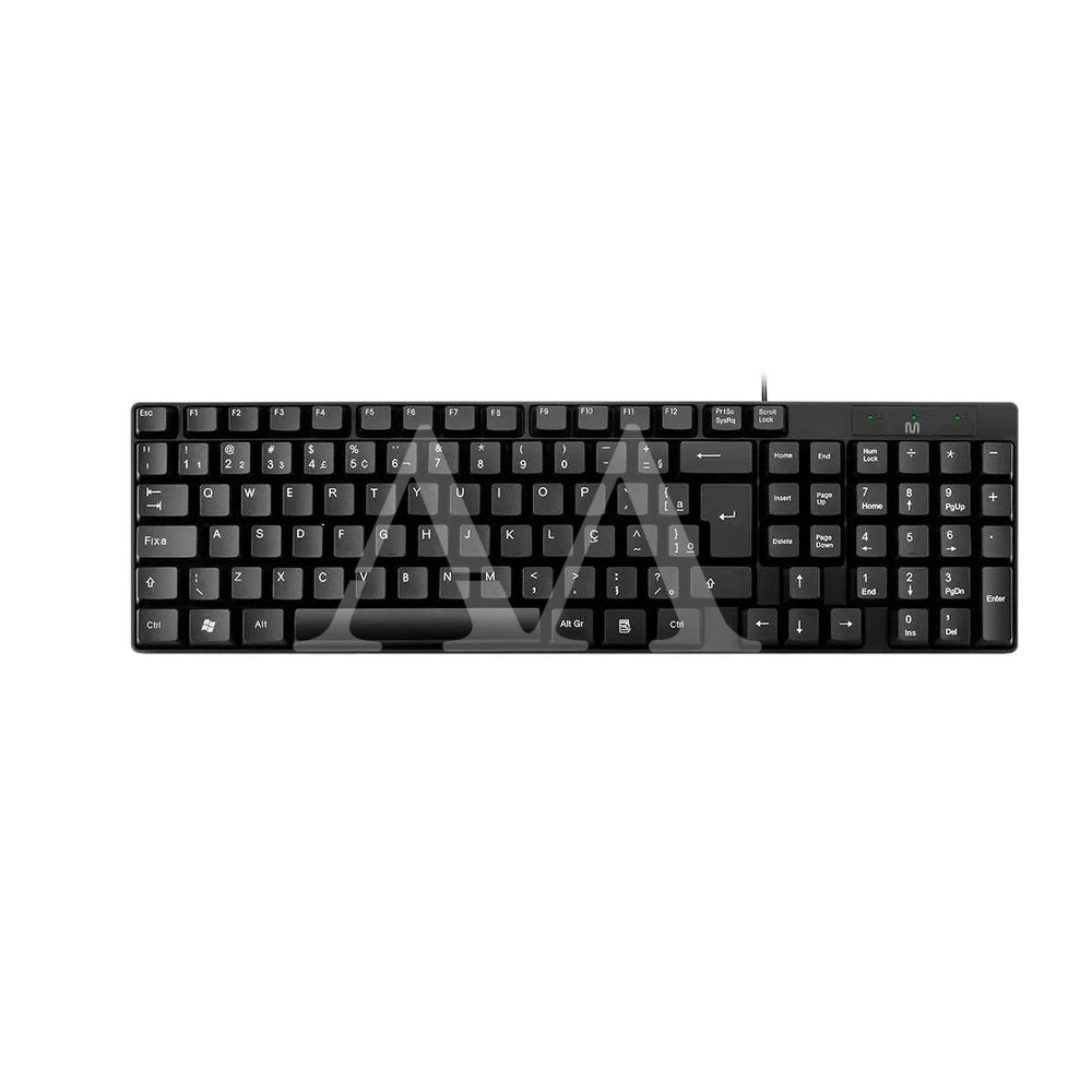 Teclado Multilaser Compacto com Fio Usb Cabo 12OCM Preto