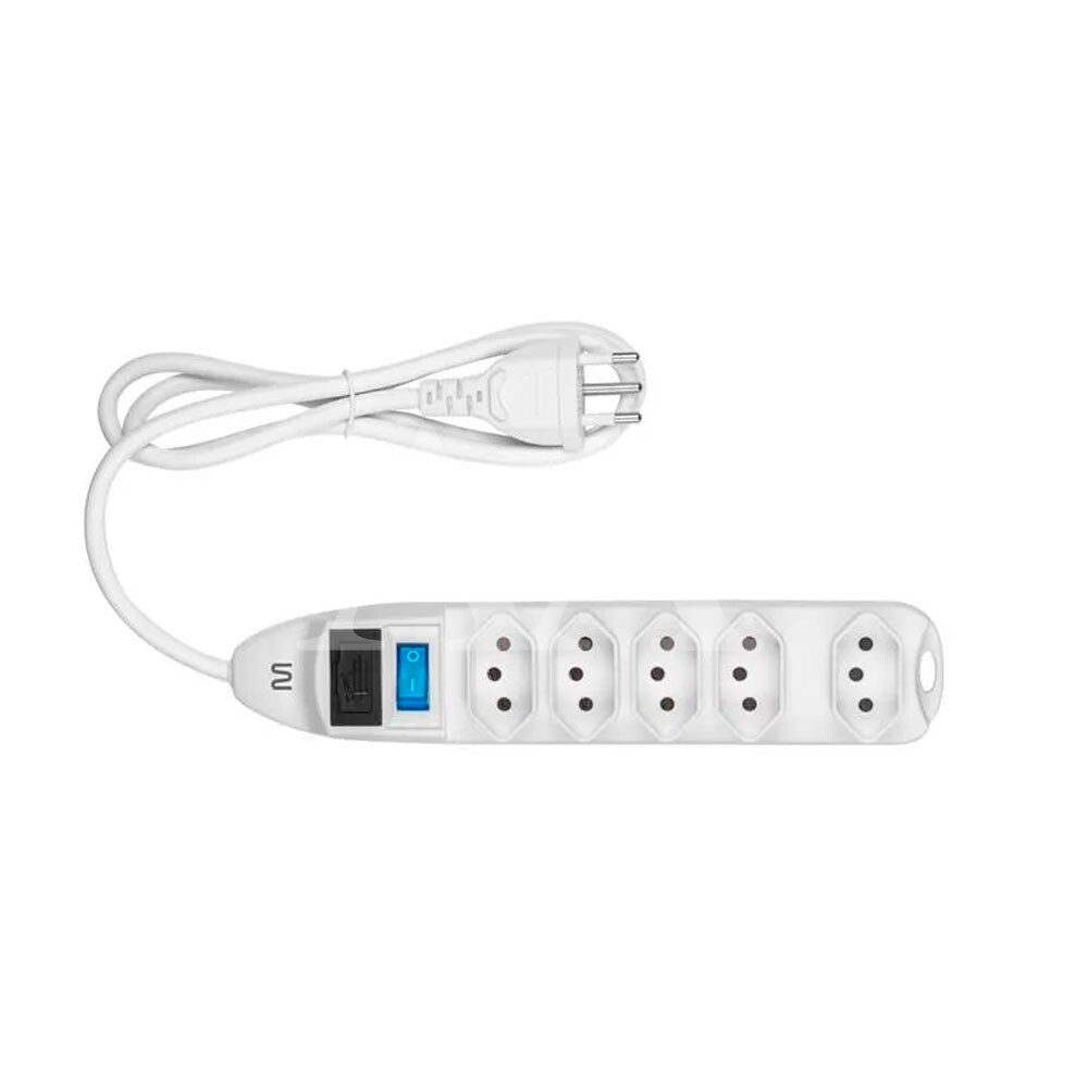 Protetor Eletronico Multilaser com 5 Tomadas Branco