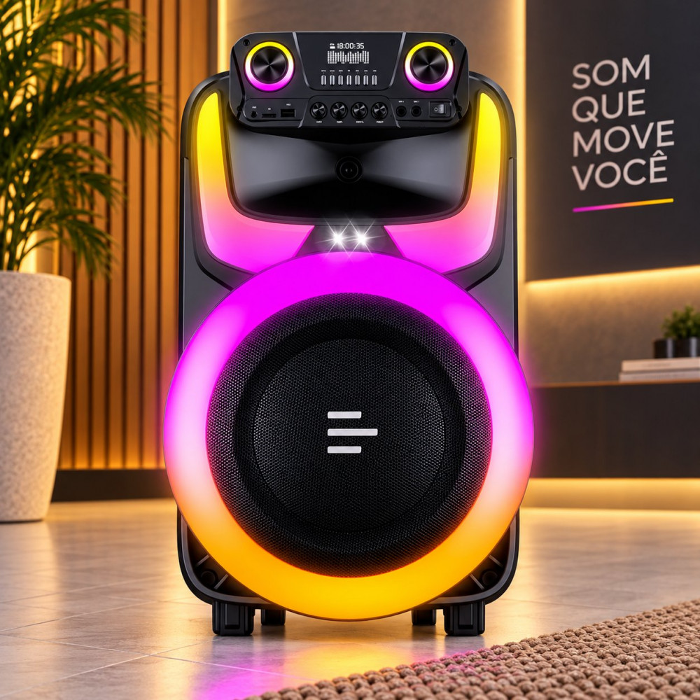Caixa de Som Multilaser Amplificadora Pulse Burst 750 Wats