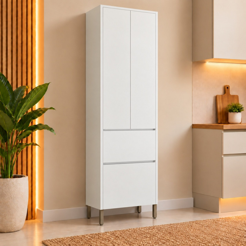 Paneleiro Nesher 2 Portas 2 Gavetas Rainha 70CM Branco 500693
