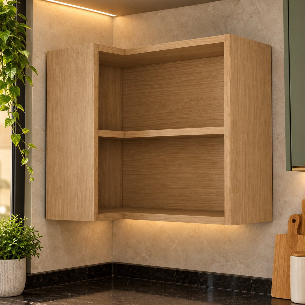Armário Nesher Canto 2 Portas Abrir Condessa 93CM Carvalho 501208