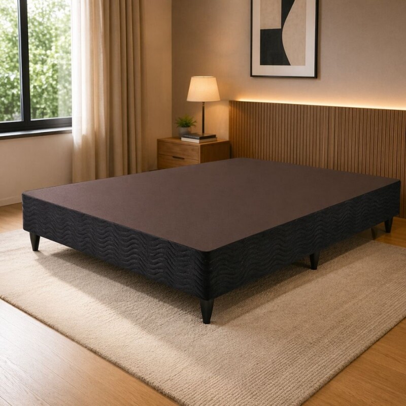 Base Box Ortobom Sommier Camurca Preto