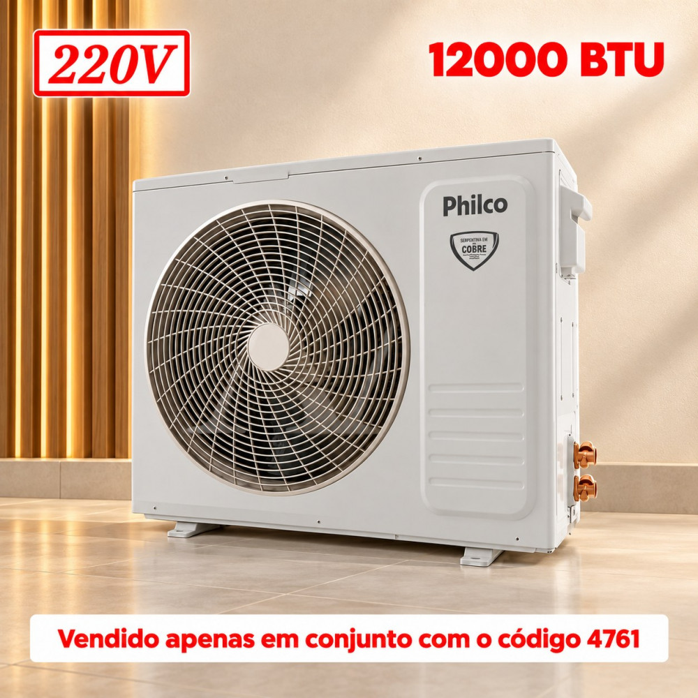 Ar Condicionado Condensador Philco Split Hi Wall Eco Inverter Pac12fb 12000 Btu 220V