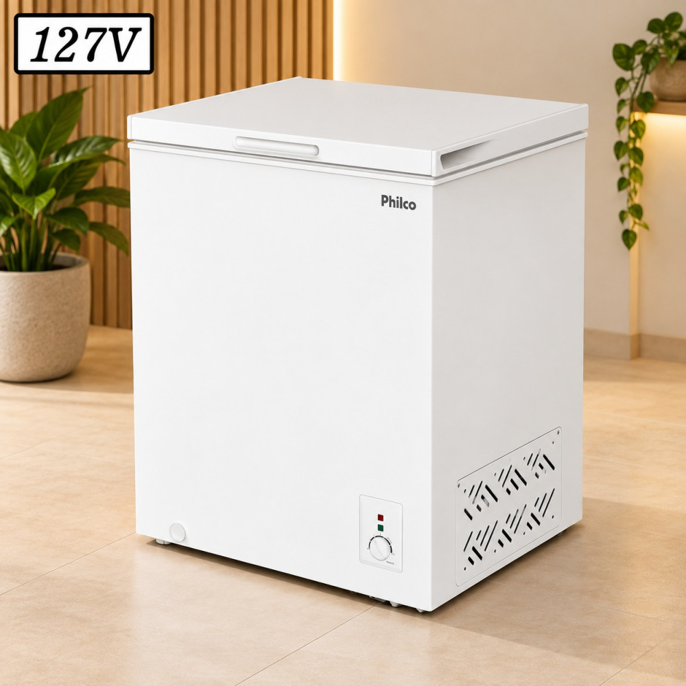 Freezer Philco Horizontal 140L 127V Branco