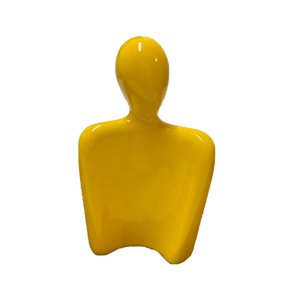 Estatua Ceramica Carinho P Amarelo