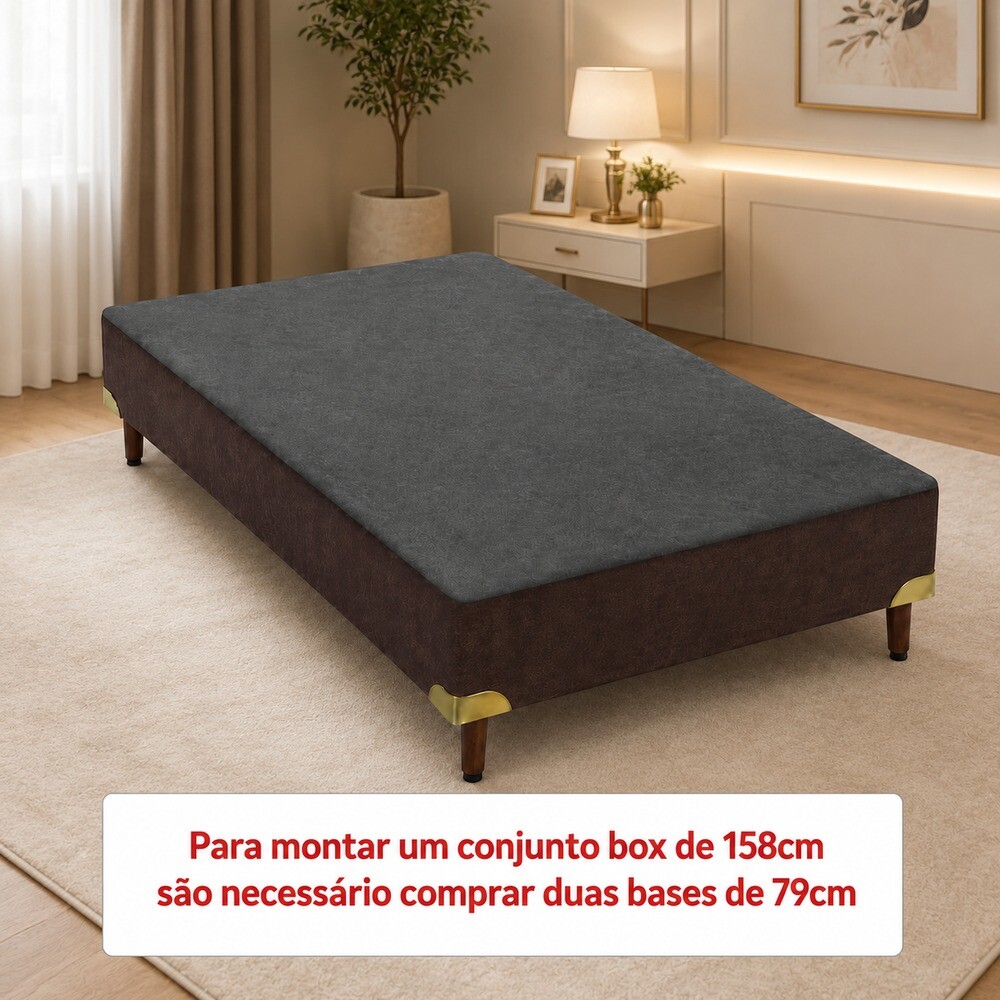 Base Box Reconflex Somie Suede Marrom