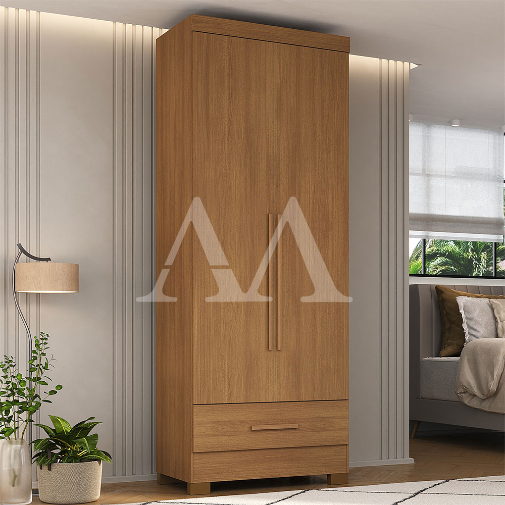 Roupeiro 2 Portas Abrir 1 Gaveta Rodial Smart Plus Cinamomo