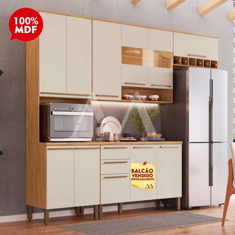 Cozinha Ronipa Napoli Prime Torre Quente Amendoa/Off White
